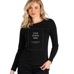 Custom Long Sleeve Shirt Woman Black
