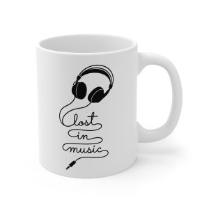 Lost in Music Headphones Mug