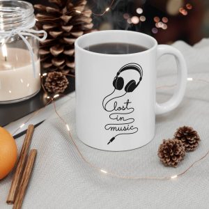 Lost in Music Headphones Mug