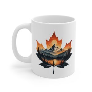 Maple Leaf Mountain Lake Mug