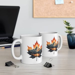 Maple Leaf Mountain Lake Mug