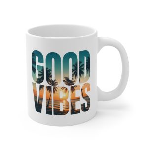 Good Vibes Tropical Sunset Mug