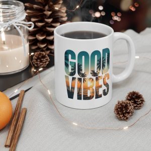 Good Vibes Tropical Sunset Mug