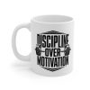 Discipline Over Motivation Gym Mug