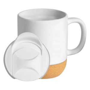 Custom Cork Base Mug with Lid