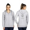 Custom Unisex Zip Hoodie Ash
